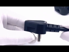 Ινδία 3-Pin Plug 6A 250V Σύνολο καλωδίου ρεύματος