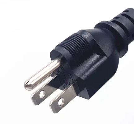 Μαύρο Japan Power Cord 3 Pin Plug 7A 12A 15A 125V έως C13 PVC Jacket