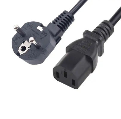 Ρωσία 3 πιν ηλεκτρικό καλώδιο ΕΕ πρότυπο 16A 250V πλέγμα ηλεκτρικής ενέργειας για IEC C13 για καλώδια ηλεκτρικής ενέργειας οικιακών συσκευών