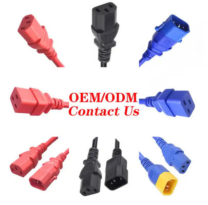 10A 250V Σύρματα ισχύος επέκτασης IEC C5 C7 C13 C14 C17 C19 C20 C21 Σύρματα επέκτασης