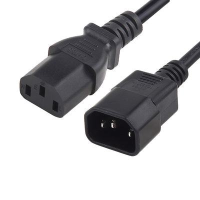 10A 125V καλώδιο ισχύος επέκτασης UL έγκριση IEC C13 C14 καλώδιο σύνδεσης