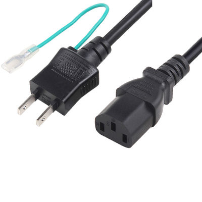 12A 125V Japan Power Cord PSE έως C13 Plug Μαύρο με καλώδιο γης