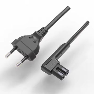 CE ENEC AC European 2 Prong Angle C7 ηλεκτρική πρίζα 2.5A 250V 2 πιν Eu καλώδιο ρεύματος