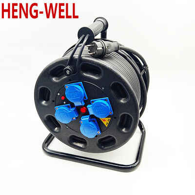 Καλωδιακό Τυλιχτήρι με Διακόπτη Προστασίας Διαρροής 16A, με Αγωγούς 3 1.50 2.50 Sqmm, Μέγιστη Χωρητικότητα 100 Μέτρα, Σχεδιασμένο για Διαχείριση Καλωδίων